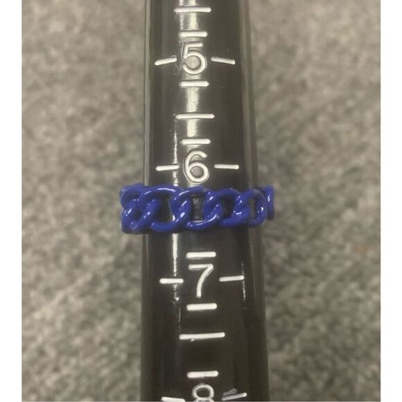 Blue Chainlink Ring - Picture 3 of 3